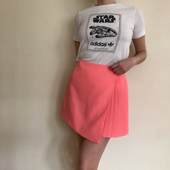 Topshop Coral Asymmetrical Mini-Skirt - Picture 3 of 11